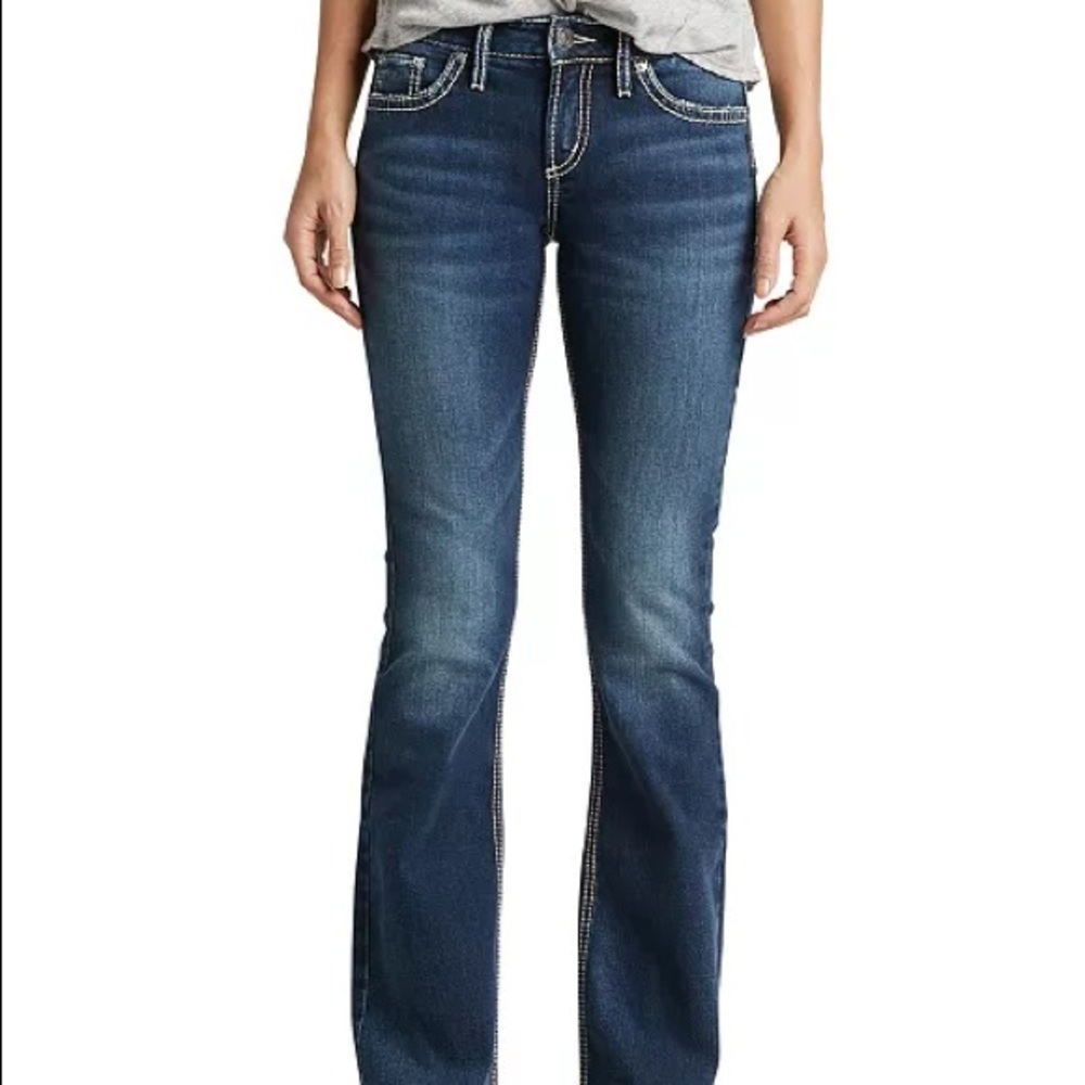 Suki Mid Slim Boot Silver Jeans
